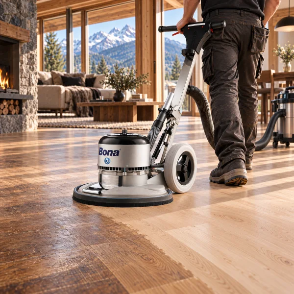 Ponçage de parquet en Haute-Savoie _ un artisan certifié Bona