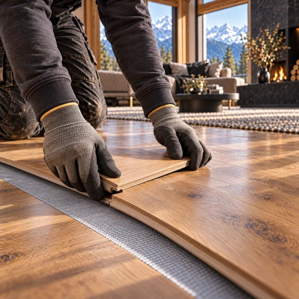 Pose de parquet flottant en Haute Savoie _ un artisan certifié Bona